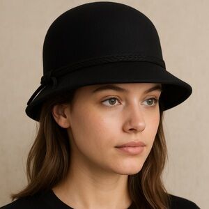Nine West Black felt hat